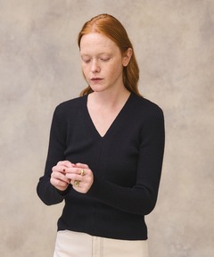 anuans アシンメトリーリブニット アシンメトリーリブニット（ニット）｜ánuans（アニュアンス