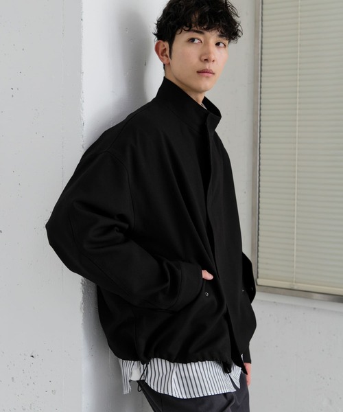 SENSE OF PLACE by URBAN RESEARCH（センスオブプレイスバイアーバンリサーチ）の「ショートモッズコート（モッズコート・メンズ・ブラック/ブルー・LARGE/MEDIUM）」の15枚目の写真