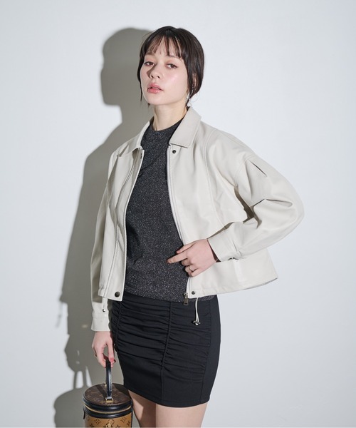 MOCOA'S（モコアズ）の「スパークルラメニットトップス（Tシャツ/カットソー・レディース・ブラック/グレー・FREE）」の10枚目の写真