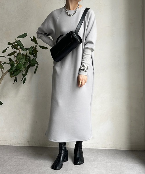 DouDou（ドゥドゥ）の「袖リブダンボールワンピース（ワンピース・レディース・グレー/アイボリー/ブラック・FREE）」の13枚目の写真