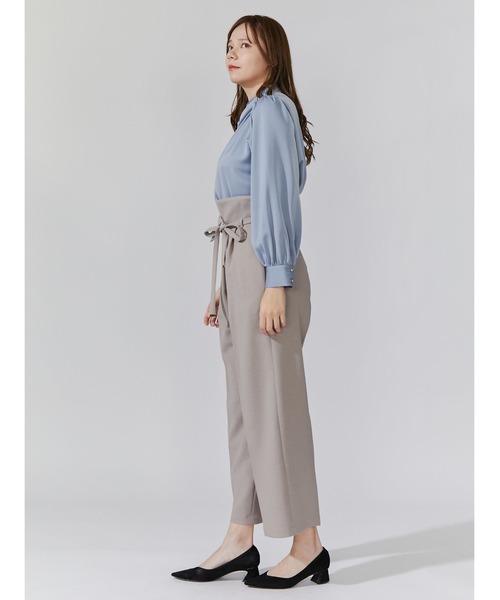 TONAL（トーナル）の「サテンハイネックドレープブラウス（シャツ