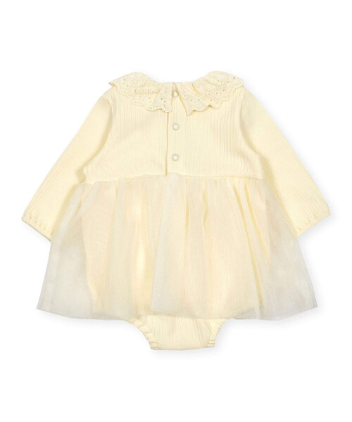 SLAP SLIP BABY（スラップスリップベビー）の「レース襟付グログランリボンラメチュールスカートボディミニベビー(70~80cm)（ロンパース・キッズ・ブルー/イエロー・70cm/80ｃｍ）」の7枚目の写真