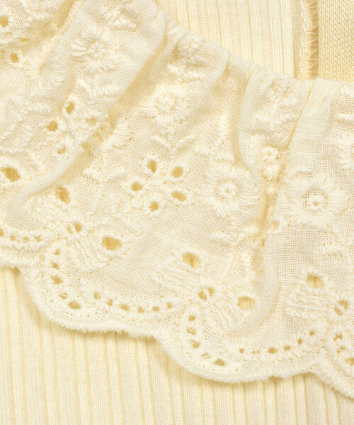 SLAP SLIP BABY（スラップスリップベビー）の「レース襟付グログランリボンラメチュールスカートボディミニベビー(70~80cm)（ロンパース・キッズ・ブルー/イエロー・70cm/80ｃｍ）」の9枚目の写真