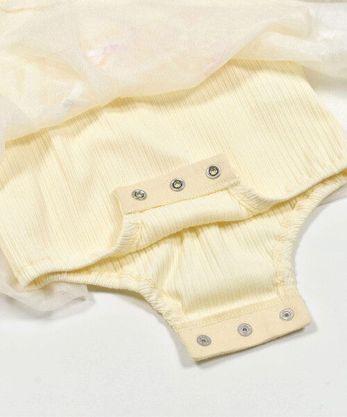 SLAP SLIP BABY（スラップスリップベビー）の「レース襟付グログランリボンラメチュールスカートボディミニベビー(70~80cm)（ロンパース・キッズ・ブルー/イエロー・70cm/80ｃｍ）」の12枚目の写真