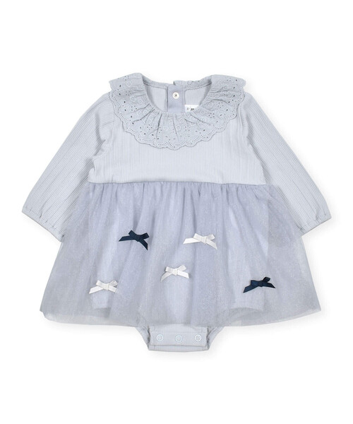 SLAP SLIP BABY（スラップスリップベビー）の「レース襟付グログランリボンラメチュールスカートボディミニベビー(70~80cm)（ロンパース・キッズ・ブルー/イエロー・70cm/80ｃｍ）」の14枚目の写真
