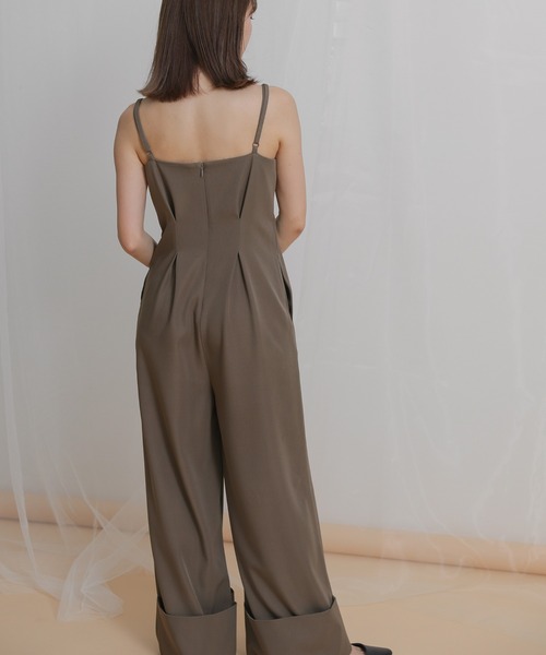 select MOCA（セレクトモカ）の「ロールアップフロントタックオールインワン（つなぎ/オールインワン・レディース・ブラック/ブラウン・LARGE/MEDIUM/SMALL）」の16枚目の写真