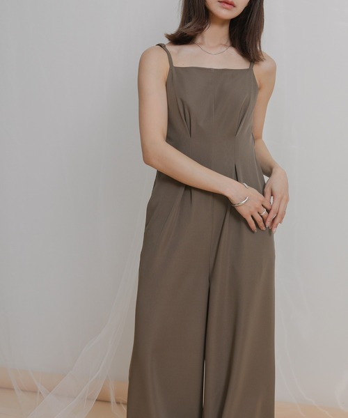 select MOCA（セレクトモカ）の「ロールアップフロントタックオールインワン（つなぎ/オールインワン・レディース・ブラック/ブラウン・LARGE/MEDIUM/SMALL）」の15枚目の写真