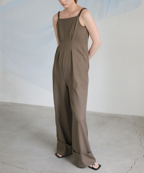 select MOCA（セレクトモカ）の「ロールアップフロントタックオールインワン（つなぎ/オールインワン・レディース・ブラック/ブラウン・LARGE/MEDIUM/SMALL）」の20枚目の写真