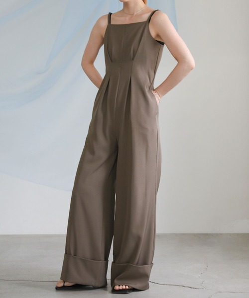 select MOCA（セレクトモカ）の「ロールアップフロントタックオールインワン（つなぎ/オールインワン・レディース・ブラック/ブラウン・LARGE/MEDIUM/SMALL）」の20枚目の写真