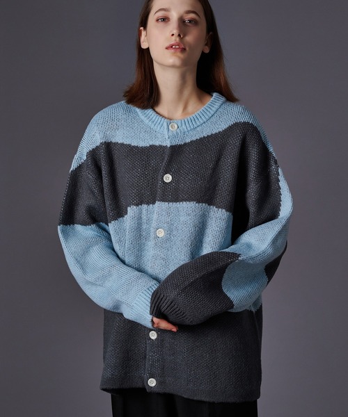WAVE CARDIGAN ウェーブ カーディガン ONCILY（オンシェリー）の「WAVE PATTERN KNIT CARDIGAN/ ウェーブ