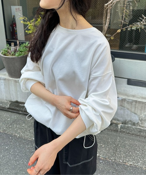 裾スピンドルオーバーロンT（Tシャツ/カットソー）｜feepur