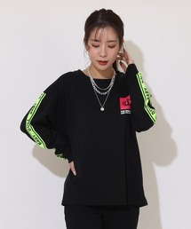 BABYDOLL | 親子お揃い ネオンテープ ロングTシャツ 9218A(Tシャツ/カットソー)
