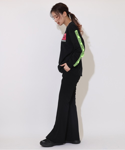 BABYDOLL（ベビードール）の「親子お揃い ネオンテープ ロングTシャツ 9218A（Tシャツ/カットソー・メンズ・ライム/ブラック・M/L/XL/S）」の11枚目の写真