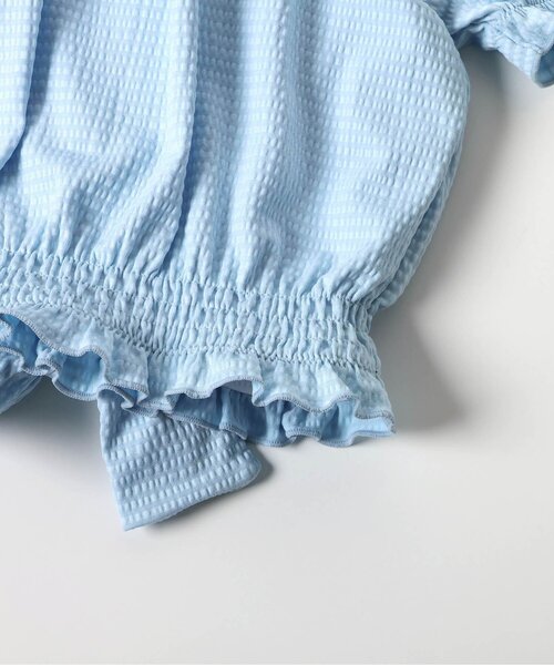 apres les cours（アプレレクール）の「【リンク】さくらんぼ・花柄ホルターパフスリーブセパレート水着（水着・キッズ・サックスブルー/レッド・80/90/100/110/120/130/140）」の12枚目の写真