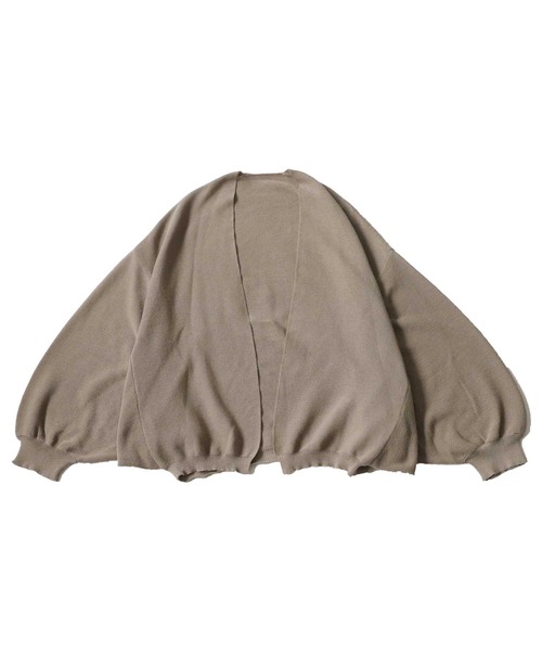 antiqua（アンティカ）の「ドルマンニットカーディガン（カーディガン/ボレロ・レディース・グレイッシュベージュ/ブラック・ONESIZE）」の3枚目の写真