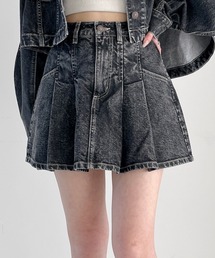 Heather | Denimプリーツミニスカート　110298(デニムスカート)