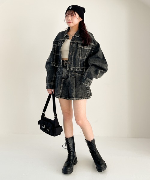 Heather（ヘザー）の「Denimプリーツミニスカート　110298（デニムスカート・レディース・ブラック/ブルー・M/S）」の19枚目の写真