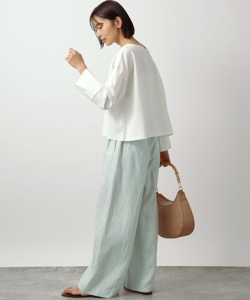 BARNYARDSTORM（バンヤードストーム）の「BARNYARDSTORM / リネンワイドパンツ（その他パンツ・レディース・ベージュ/ブラック/オフホワイト/ブルー・S/M/L）」の15枚目の写真