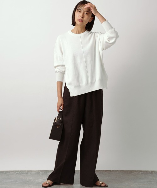 BARNYARDSTORM（バンヤードストーム）の「BARNYARDSTORM / リネンワイドパンツ（その他パンツ・レディース・ベージュ/ブラック/オフホワイト/ブルー・S/M/L）」の12枚目の写真