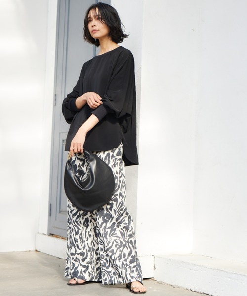 BARNYARDSTORM（バンヤードストーム）の「BARNYARDSTORM / リネンワイドパンツ（その他パンツ・レディース・ベージュ/ブラック/オフホワイト/ブルー・S/M/L）」の6枚目の写真