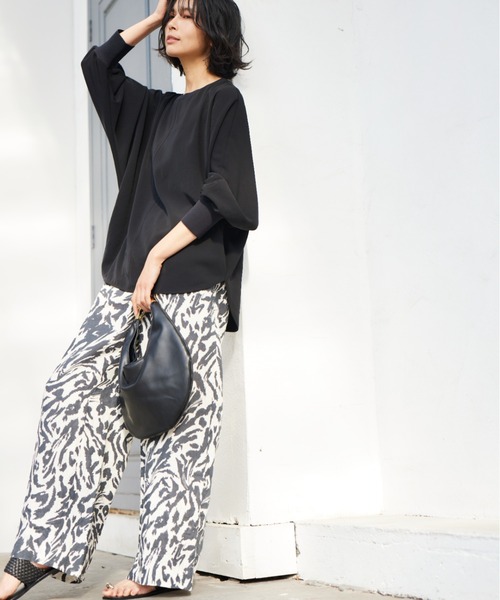 BARNYARDSTORM（バンヤードストーム）の「BARNYARDSTORM / リネンワイドパンツ（その他パンツ・レディース・ベージュ/ブラック/オフホワイト/ブルー・S/M/L）」の7枚目の写真