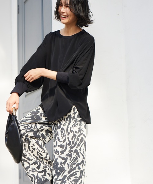 BARNYARDSTORM（バンヤードストーム）の「BARNYARDSTORM / リネンワイドパンツ（その他パンツ・レディース・ベージュ/ブラック/オフホワイト/ブルー・S/M/L）」の8枚目の写真