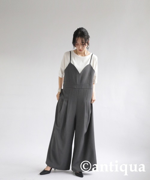 antiqua(アンティカ)の「ベーシック半袖Tシャツ(Tシャツ/カットソー・レディース・ピンク/グリーン/ブルー/オフホワイト/ブラック/ダークグレー・M/L/XL)」の12枚目の写真
