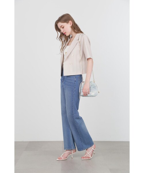 PINKY&DIANNE（ピンキーアンドダイアン）の「ツイード巾着BAG（ショルダーバッグ・レディース・グリーン/ホワイト・ONE SIZE）」の14枚目の写真