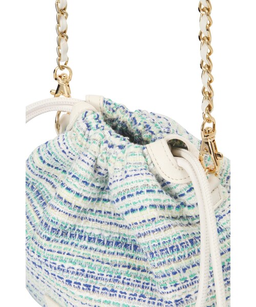 PINKY&DIANNE（ピンキーアンドダイアン）の「ツイード巾着BAG（ショルダーバッグ・レディース・グリーン/ホワイト・ONE SIZE）」の7枚目の写真