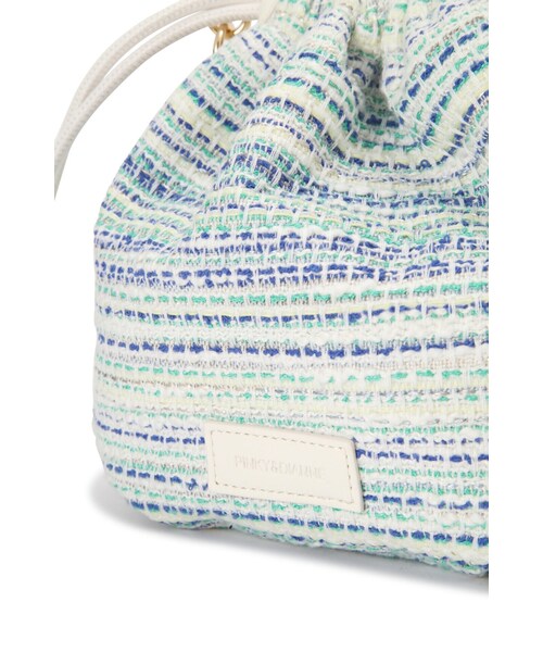 PINKY&DIANNE（ピンキーアンドダイアン）の「ツイード巾着BAG（ショルダーバッグ・レディース・グリーン/ホワイト・ONE SIZE）」の9枚目の写真