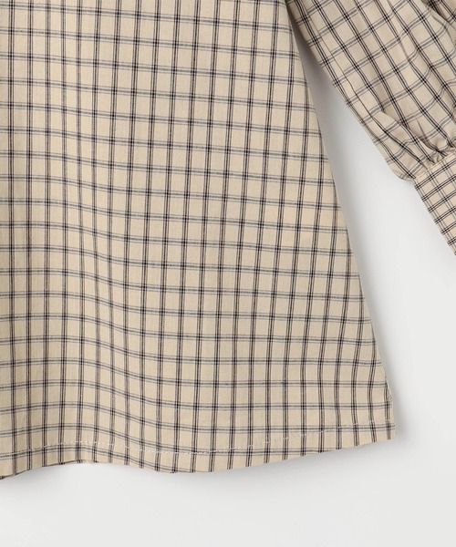 NICOLE CLUB(ニコル クラブ)の「チェックフリルチュニック(シャツ/ブラウス・レディース・ベージュ/ブラック・MEDIUM)」の8枚目の写真