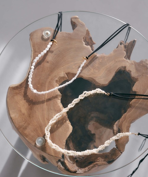 kaene（カエン）の「アシメパール2wayネックレスベルト（ベルト・レディース・オフホワイト・FREE）」の4枚目の写真