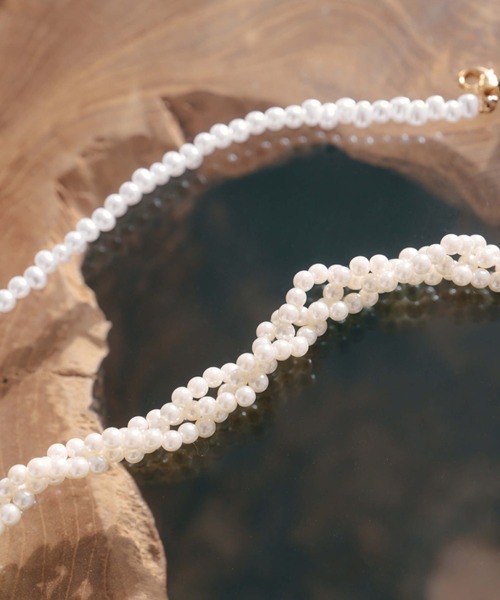 kaene（カエン）の「アシメパール2wayネックレスベルト（ベルト・レディース・オフホワイト・FREE）」の5枚目の写真