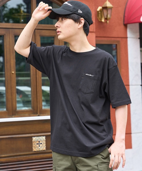 Eddie Bauer(エディーバウアー)の「ロゴ刺繍 ポケット 半袖 Tシャツ(Tシャツ/カットソー・メンズ・ホワイト/ネイビー/ベージュ/ブラック/エメラルドブルー・M/S/XL/L/XXL/XS)」の3枚目の写真