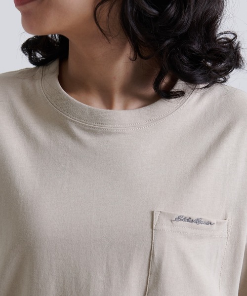 Eddie Bauer(エディーバウアー)の「ロゴ刺繍 ポケット 半袖 Tシャツ(Tシャツ/カットソー・メンズ・ホワイト/ネイビー/ベージュ/ブラック/エメラルドブルー・M/S/XL/L/XXL/XS)」の9枚目の写真
