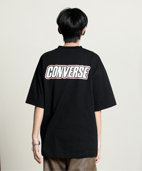 【セール】【neos】CONVERSE コンバース ルーズシルエット ロゴ刺繍 発泡プリント ドローコード ハーフスリーブ Tシャツ（Tシャツ/カットソー）｜CONVERSE（コンバース）