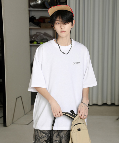 【セール】【neos】CONVERSE コンバース ルーズシルエット ロゴ刺繍 発泡プリント ドローコード ハーフスリーブ Tシャツ（Tシャツ/カットソー）｜CONVERSE（コンバース）