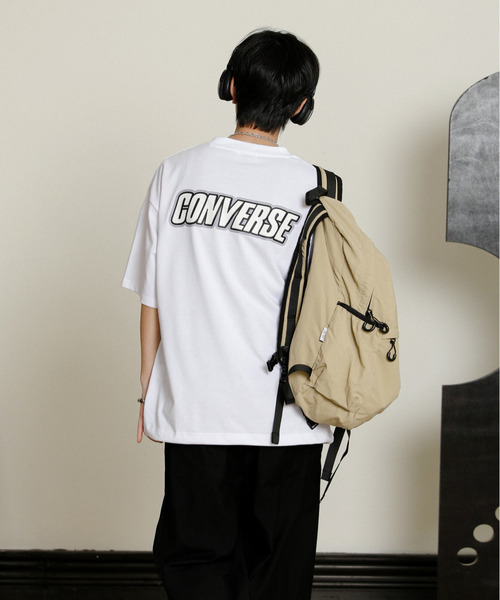 【セール】【neos】CONVERSE コンバース ルーズシルエット ロゴ刺繍 発泡プリント ドローコード ハーフスリーブ Tシャツ（Tシャツ/カットソー）｜CONVERSE（コンバース）