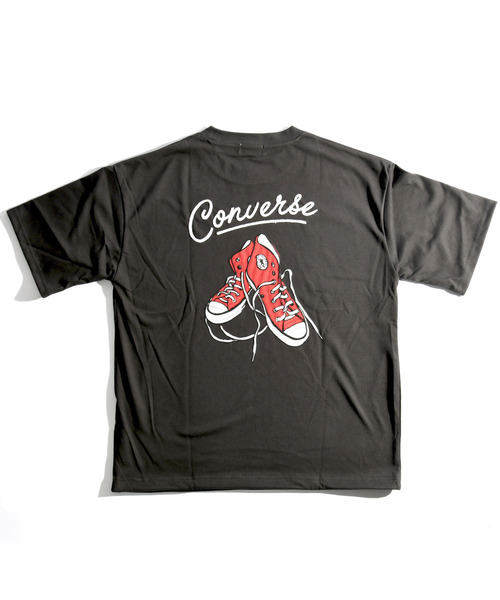【セール】【neos】CONVERSE コンバース ルーズシルエット ロゴ刺繍 発泡プリント ドローコード ハーフスリーブ Tシャツ（Tシャツ/カットソー）｜CONVERSE（コンバース）