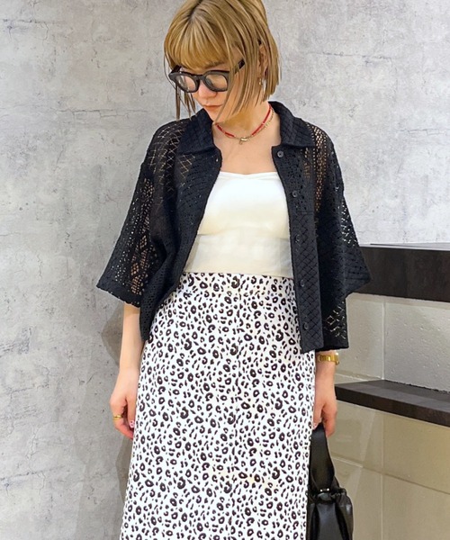 RODEO CROWNS WIDE BOWL（ロデオクラウンズワイドボウル）の「カスタムレースシャツ（シャツ/ブラウス・レディース・ブラック/オフホワイト/サックスブルー・FREE）」の3枚目の写真