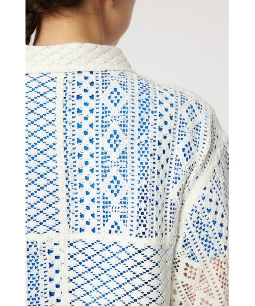 RODEO CROWNS WIDE BOWL（ロデオクラウンズワイドボウル）の「カスタムレースシャツ（シャツ/ブラウス・レディース・ブラック/オフホワイト/サックスブルー・FREE）」の11枚目の写真