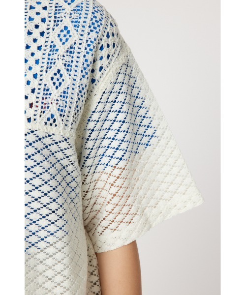 RODEO CROWNS WIDE BOWL（ロデオクラウンズワイドボウル）の「カスタムレースシャツ（シャツ/ブラウス・レディース・ブラック/オフホワイト/サックスブルー・FREE）」の12枚目の写真