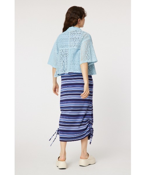 RODEO CROWNS WIDE BOWL（ロデオクラウンズワイドボウル）の「カスタムレースシャツ（シャツ/ブラウス・レディース・ブラック/オフホワイト/サックスブルー・FREE）」の8枚目の写真