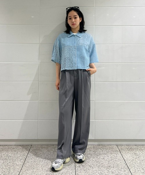 RODEO CROWNS WIDE BOWL（ロデオクラウンズワイドボウル）の「カスタムレースシャツ（シャツ/ブラウス・レディース・ブラック/オフホワイト/サックスブルー・FREE）」の16枚目の写真