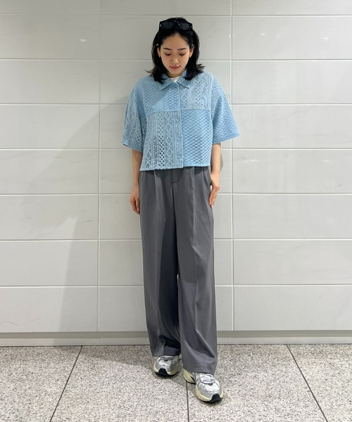 RODEO CROWNS WIDE BOWL（ロデオクラウンズワイドボウル）の「カスタムレースシャツ（シャツ/ブラウス・レディース・ブラック/オフホワイト/サックスブルー・FREE）」の17枚目の写真