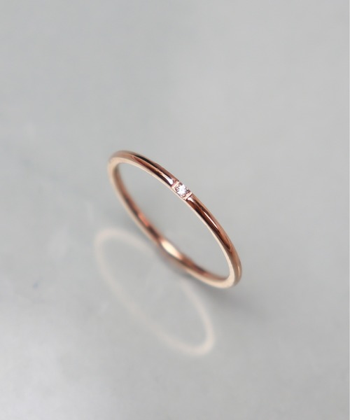 ieLS（イエルズ）の「金属アレルギー対応「ieLS」ステンレス　1ｍｍ CZリング（リング・レディース・ゴールド/ピンクゴールド/シルバー・#7/#9/#11/#13/#15/12.5）」の3枚目の写真