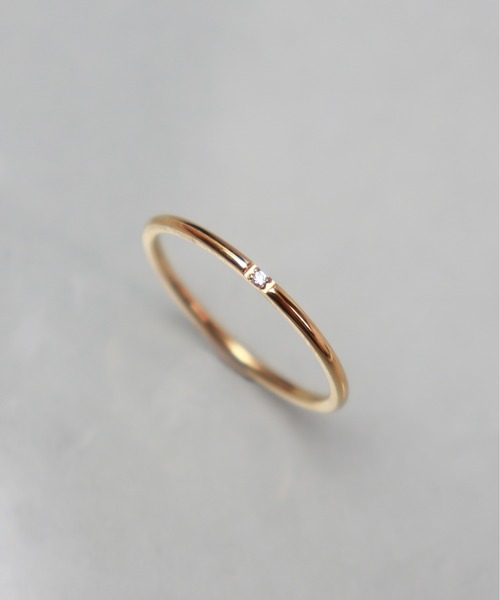 ieLS（イエルズ）の「金属アレルギー対応「ieLS」ステンレス　1ｍｍ CZリング（リング・レディース・ゴールド/ピンクゴールド/シルバー・#7/#9/#11/#13/#15/12.5）」の5枚目の写真