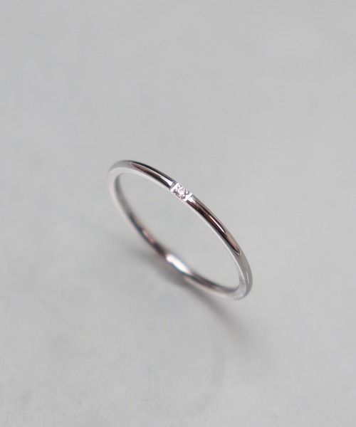 ieLS（イエルズ）の「金属アレルギー対応「ieLS」ステンレス　1ｍｍ CZリング（リング・レディース・ゴールド/ピンクゴールド/シルバー・#7/#9/#11/#13/#15/12.5）」の4枚目の写真