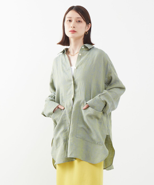 SOFFITTO(ソフィット)の「ビックシルエットシャツ(シャツ/ブラウス・レディース・イエロー系その他/ブルー系その他/チェック・FREE)」の2枚目の写真