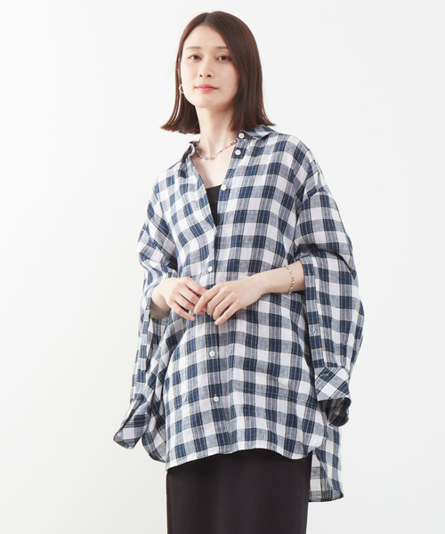 SOFFITTO(ソフィット)の「ビックシルエットシャツ(シャツ/ブラウス・レディース・イエロー系その他/ブルー系その他/チェック・FREE)」の3枚目の写真